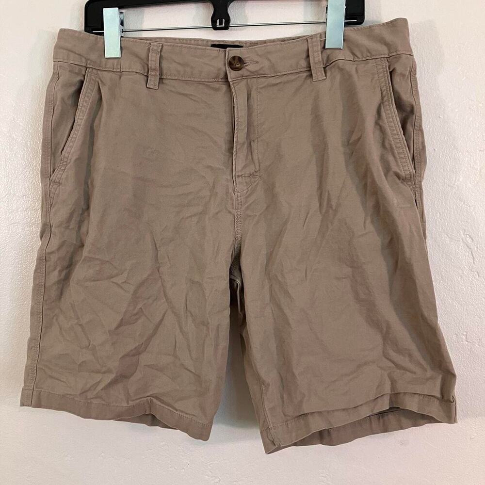O’Neill Mens Chino Shorts Khaki Tan Size 36 Standard Fit Cotton Stretch 9 Inch